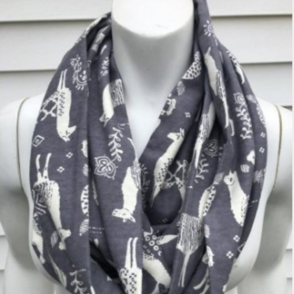 Flannel Handmade Mesa Llama Scarf Gray